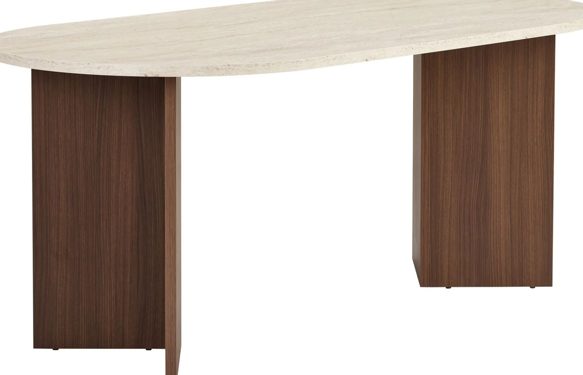 Esstisch Sablin - 100% MELAMINE - Travertin - 75 x 90 x 180 cm