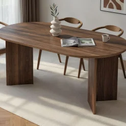 Esstisch Sablin - 100% MELAMINE - Walnuss - 75 x 90 x 180 cm