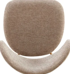 Esstischstuhl Coco - 53x52x78cm - Metall/sandfarbener Stoff