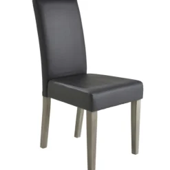 Esstischstuhl Nani - 58x45x95 cm - Dunkelgrau/Polyurethan