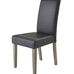 Esstischstuhl Nani - 58x45x95 cm - Dunkelgrau/Polyurethan