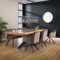 Esszimmerbank Rilla 180cm Samt - anthrazit