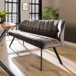 Esszimmerbank Rilla 180cm Samt - anthrazit