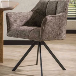 Esszimmer-Drehstuhl Aster - 63x60x81cm - taupe