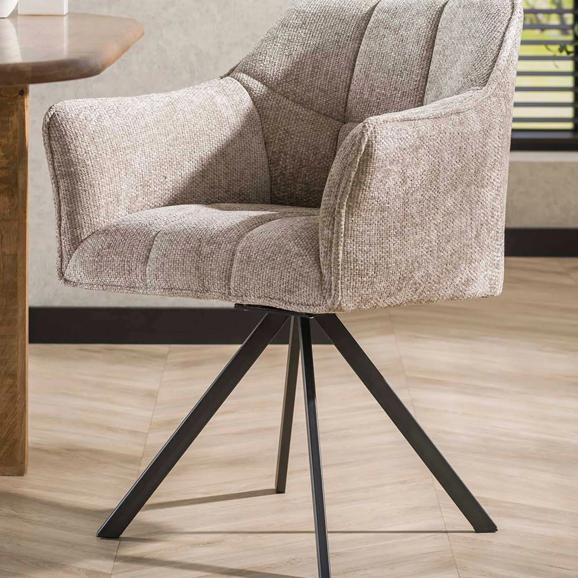 Esszimmer-Drehstuhl Aster - 63x60x81cm - sand