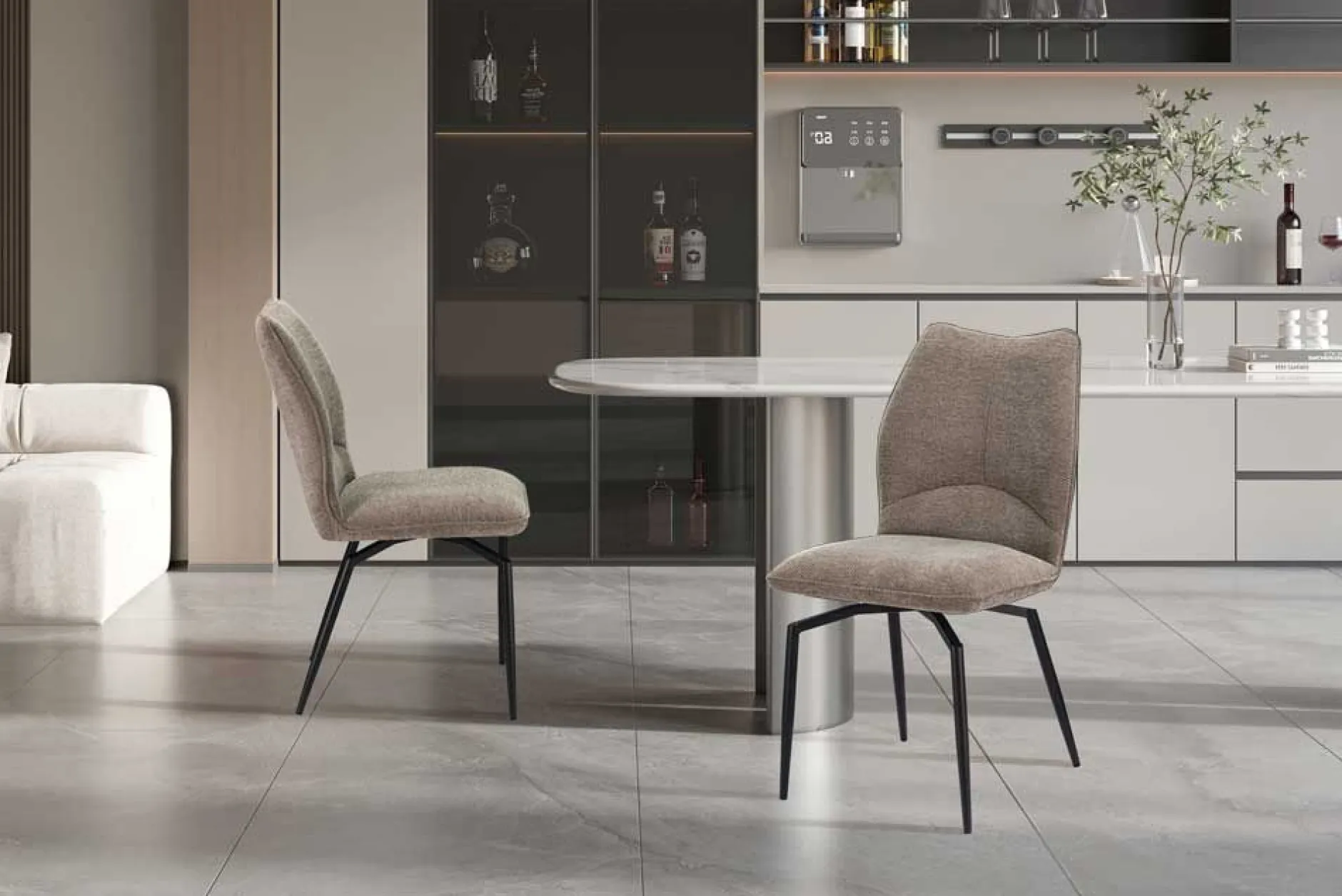 Esszimmer-Drehstuhl Lara - 46x60x89cm - sand