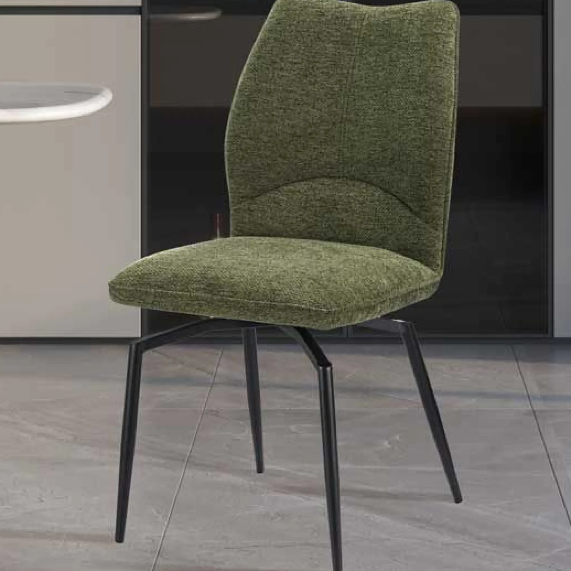 Esszimmer-Drehstuhl Lara - 46x60x89cm - grün