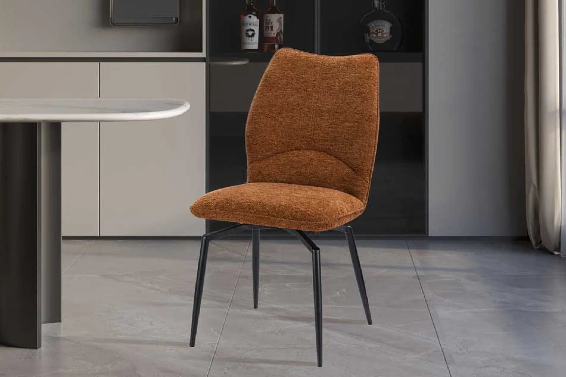 Esszimmer-Drehstuhl Lara - 46x60x89cm - Rost
