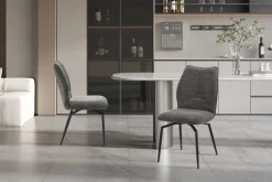 Esszimmer-Drehstuhl Lara - 46x60x89cm - grau