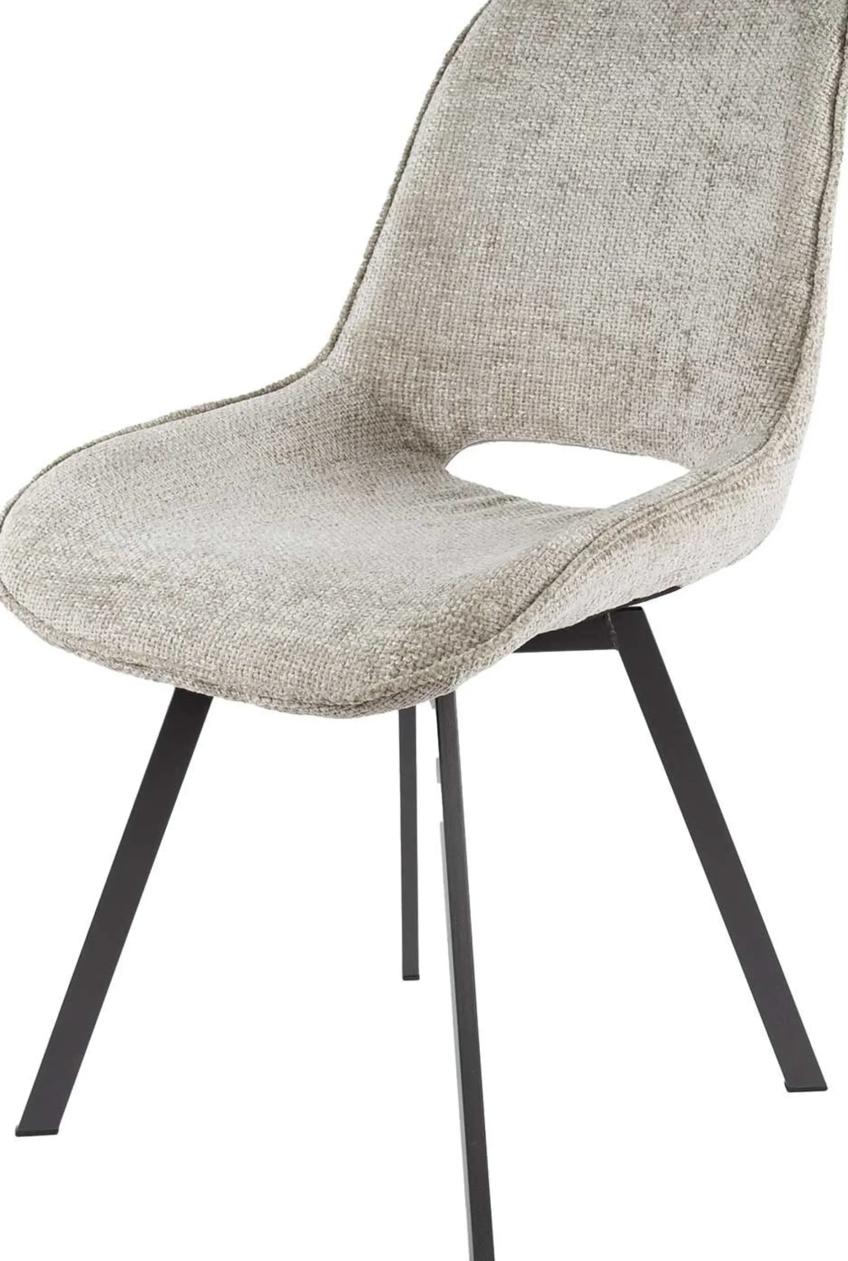 Esszimmer-Drehstuhl Nuria - Chenille-Stoff sand