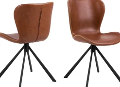 Esszimmer-Drehstuhl Tilda Kunstleder - braun/schwarz