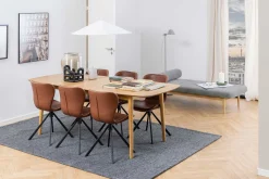 Esszimmer-Drehstuhl Tilda Kunstleder - braun/schwarz