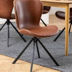 Esszimmer-Drehstuhl Tilda Kunstleder - braun/schwarz