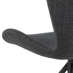 Esszimmer-Drehstuhl Tilda stoff - anthrazit/schwarz