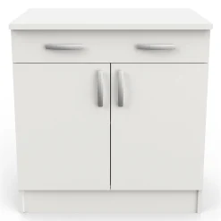 Esszimmergarnitur Nova - Hängeschrank, Seitenschrank, Küchenschrank, Wandschrank & Säulenschrank - Weiß/MDF