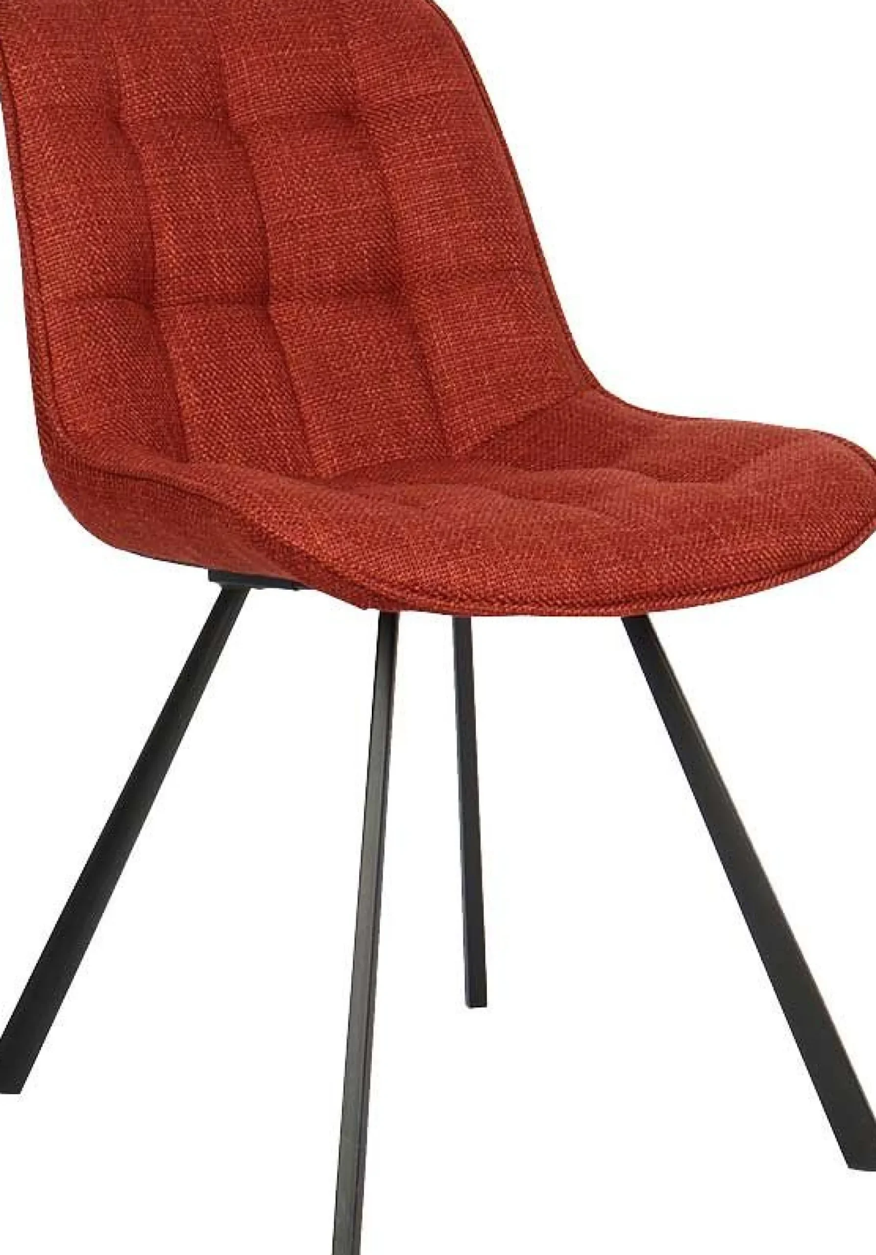 Esszimmerstuhl Ariba mit Metallbeinen - rot
