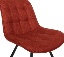 Esszimmerstuhl Ariba mit Metallbeinen - rot