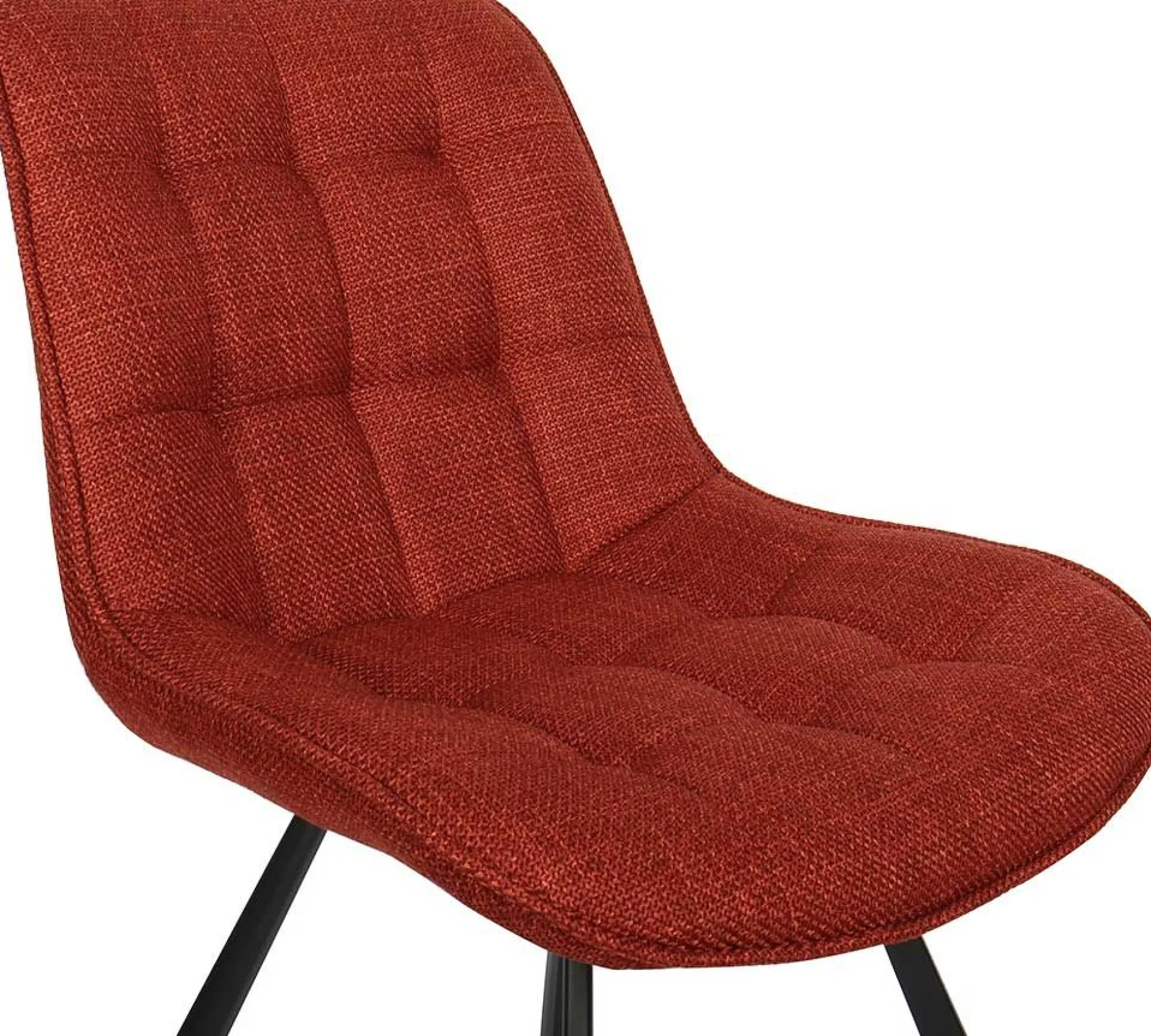 Esszimmerstuhl Ariba mit Metallbeinen - rot