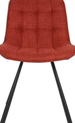 Esszimmerstuhl Ariba mit Metallbeinen - rot