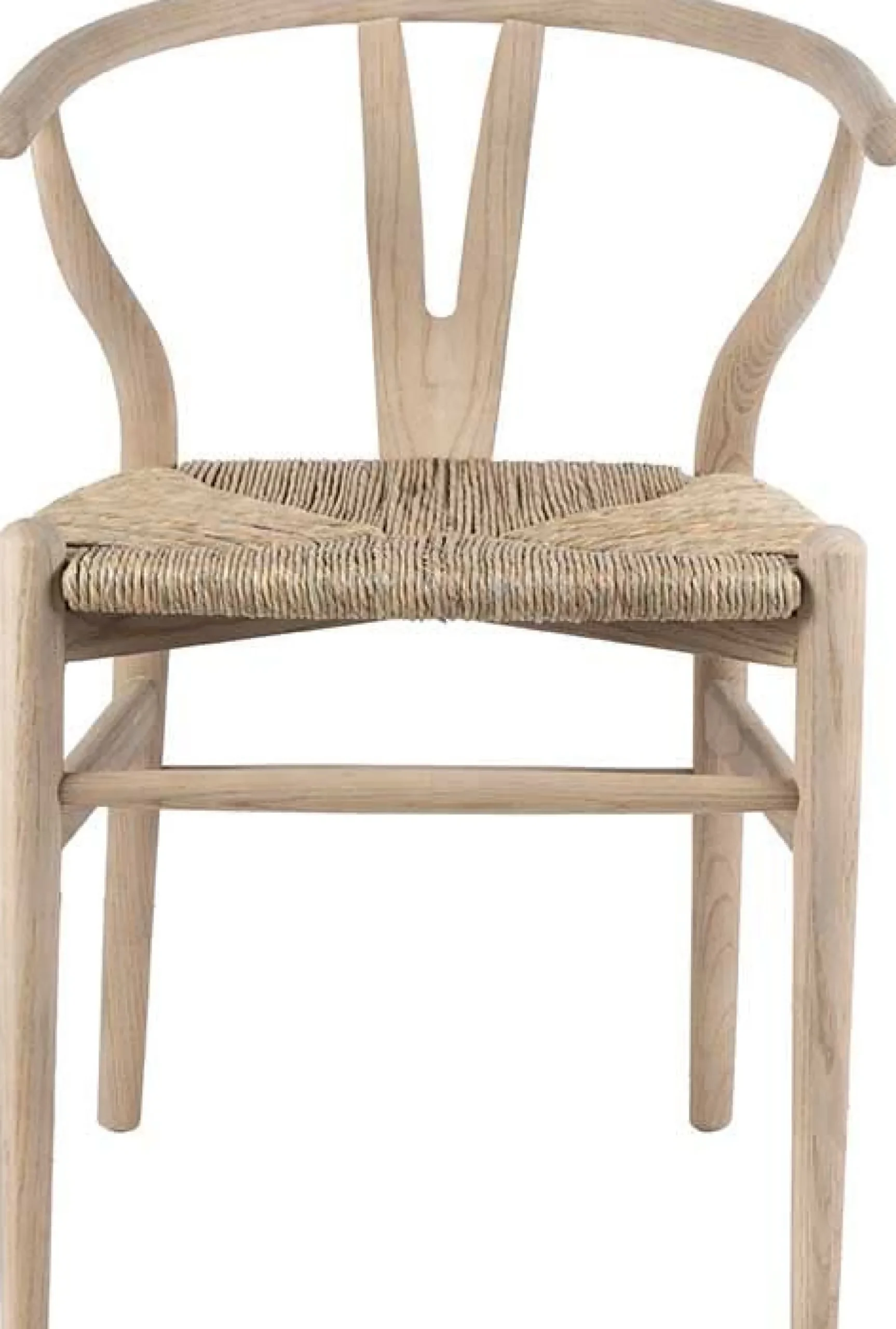Esszimmerstuhl Bart - 55x52.5x77.5cm - Ulme massiv/Seegras