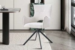 Esszimmerstuhl Billy - 58x60x88cm - drehbar - ecru