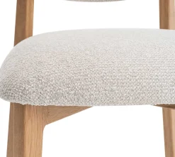 Esszimmerstuhl Carmen - 48x59x83,5cm - Eiche massiv/beige Stoff