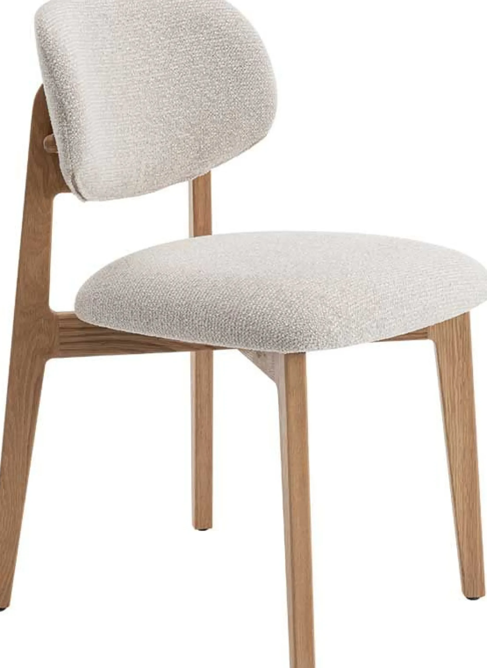 Esszimmerstuhl Carmen - 48x59x83,5cm - Eiche massiv/beige Stoff