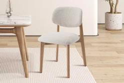 Esszimmerstuhl Carmen - 48x59x83,5cm - Eiche massiv/beige Stoff
