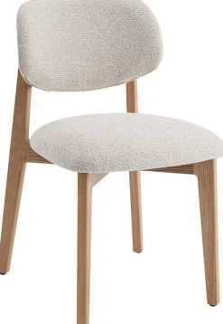 Esszimmerstuhl Carmen - 48x59x83,5cm - Eiche massiv/beige Stoff