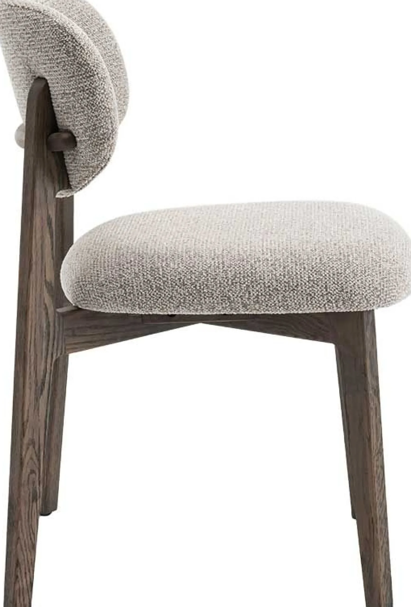 Esszimmerstuhl Carmen - 48x59x83,5cm - Räuchereiche/beiger Stoff