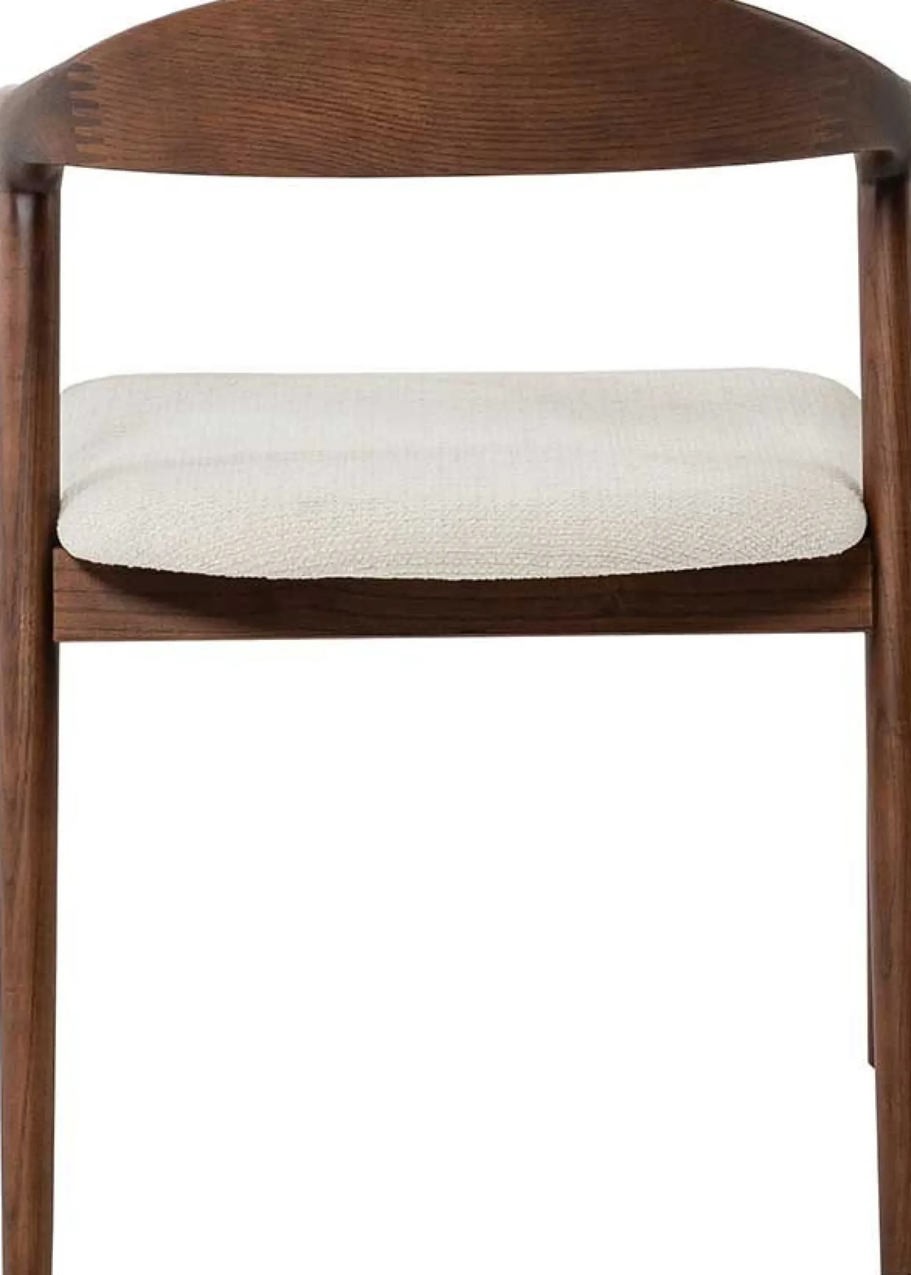 Esszimmerstuhl Claire - 57x66x74cm - beige Stoff/Walnuss