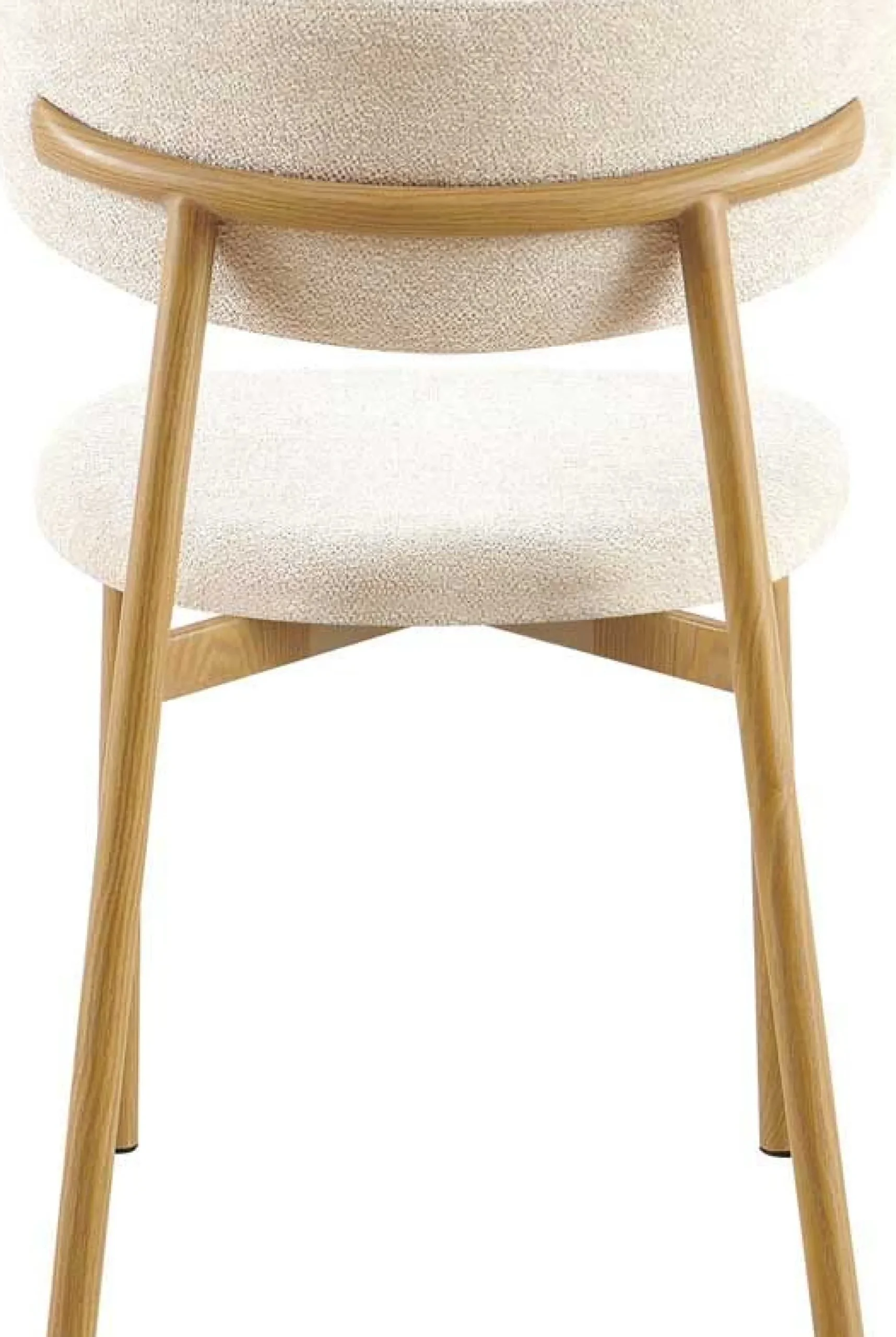 Esszimmerstuhl Coco - 53x52x78cm - Metall/beiger Stoff
