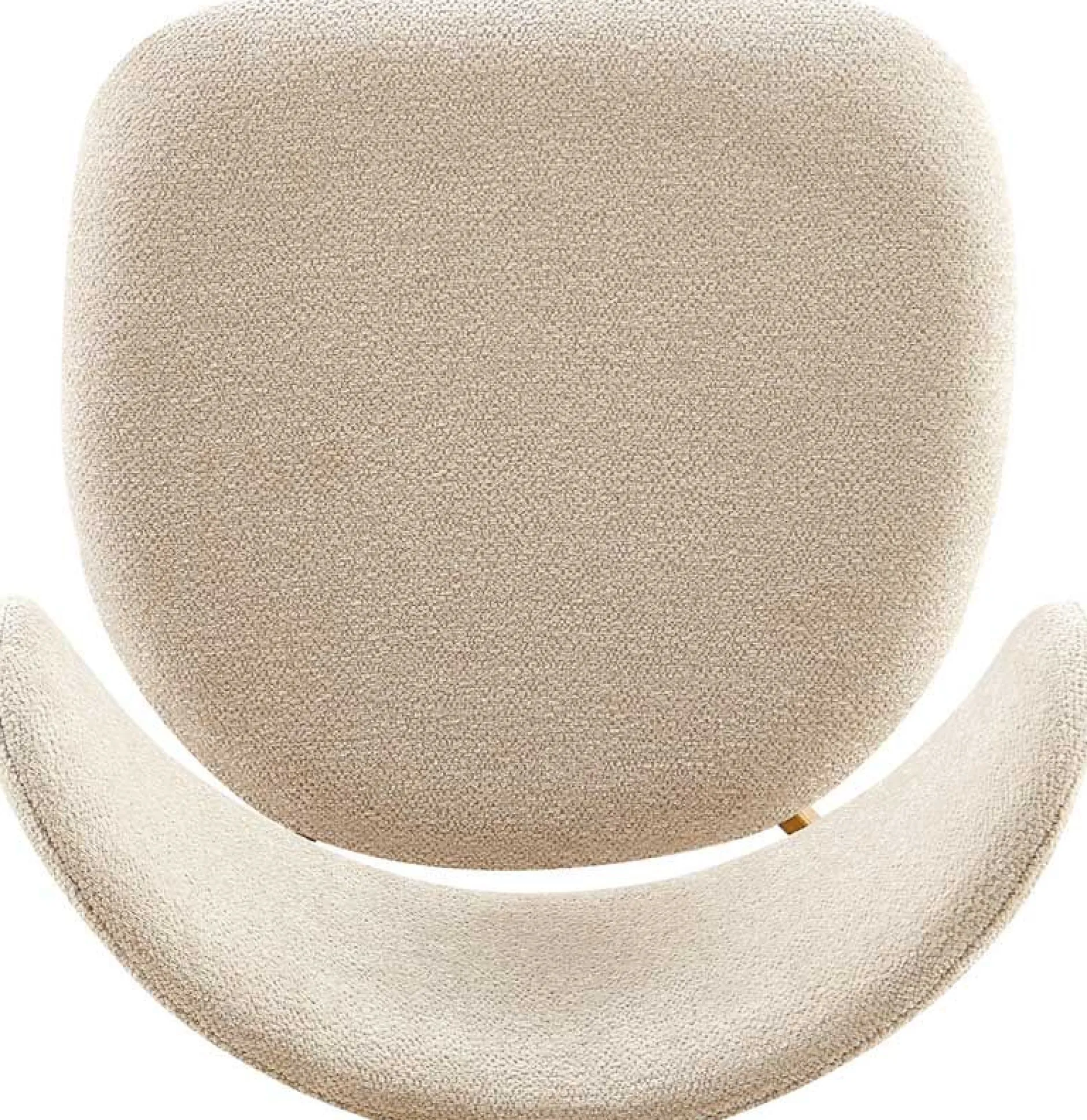 Esszimmerstuhl Coco - 53x52x78cm - Metall/beiger Stoff