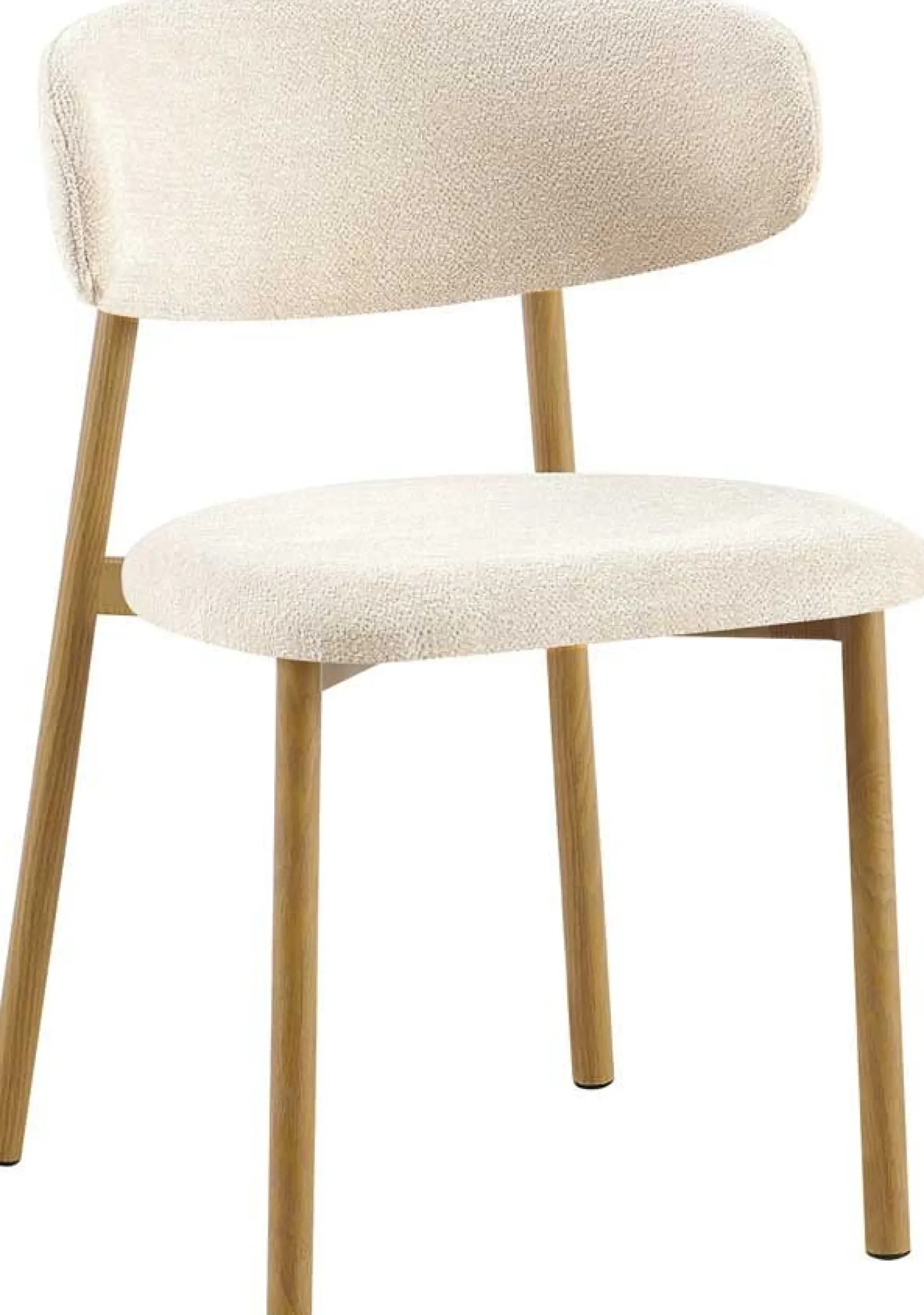Esszimmerstuhl Coco - 53x52x78cm - Metall/beiger Stoff