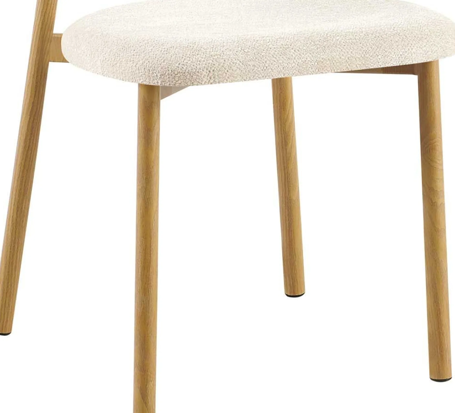 Esszimmerstuhl Coco - 53x52x78cm - Metall/beiger Stoff