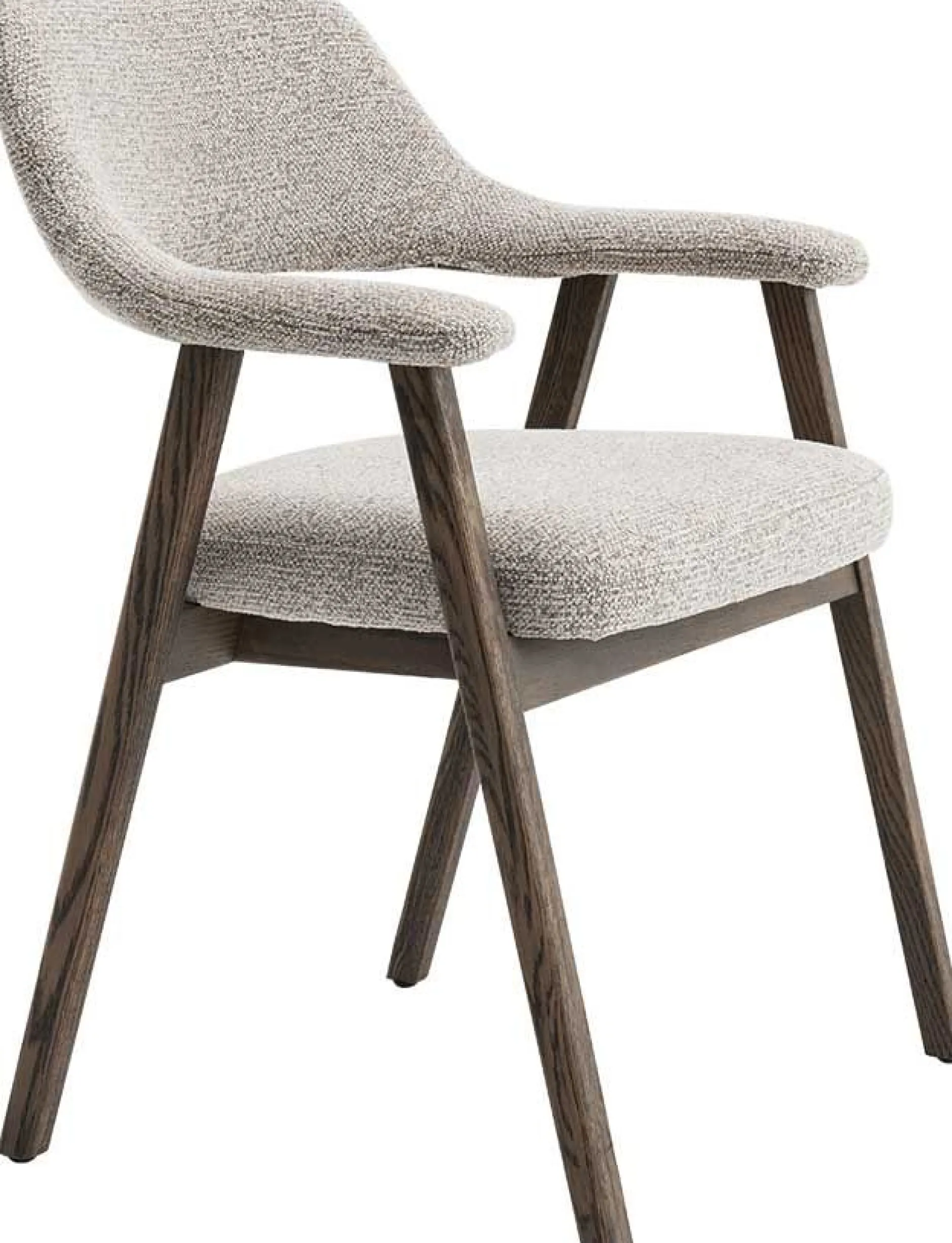 Esszimmerstuhl Coralie - 64x59.5x83cm - Eiche rauch/beige Stoff