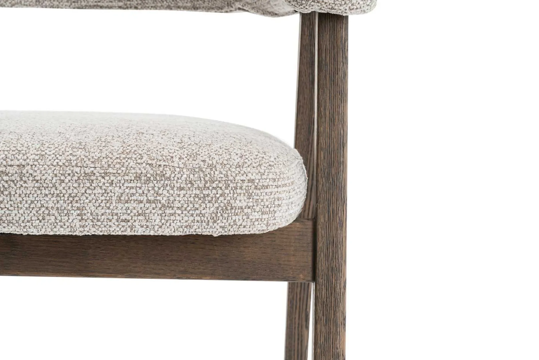 Esszimmerstuhl Coralie - 64x59.5x83cm - Eiche rauch/beige Stoff