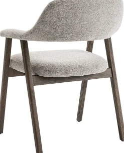 Esszimmerstuhl Coralie - 64x59.5x83cm - Eiche rauch/beige Stoff