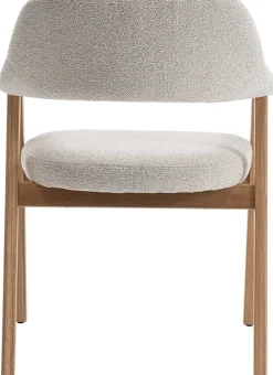 Esszimmerstuhl Coralie - 64x59.5x83cm - Eiche massiv/beige Stoff