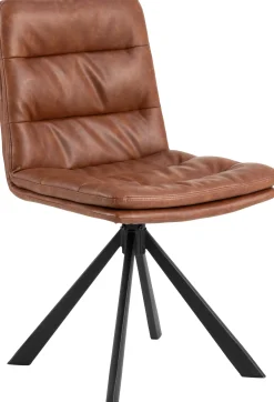 Esszimmerstuhl Dean - 47x57x85cm - Kunstleder - cognac