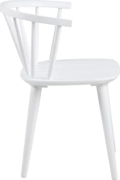 Esszimmerstuhl Ida - 51x51x75cm - Gummiholz - weiß