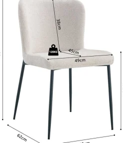 Esszimmerstuhl Lisa | 50 x 62 x 85 cm | Beige