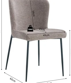 Esszimmerstuhl Lisa | 50 x 62 x 85 cm | Sandfarbenes Design
