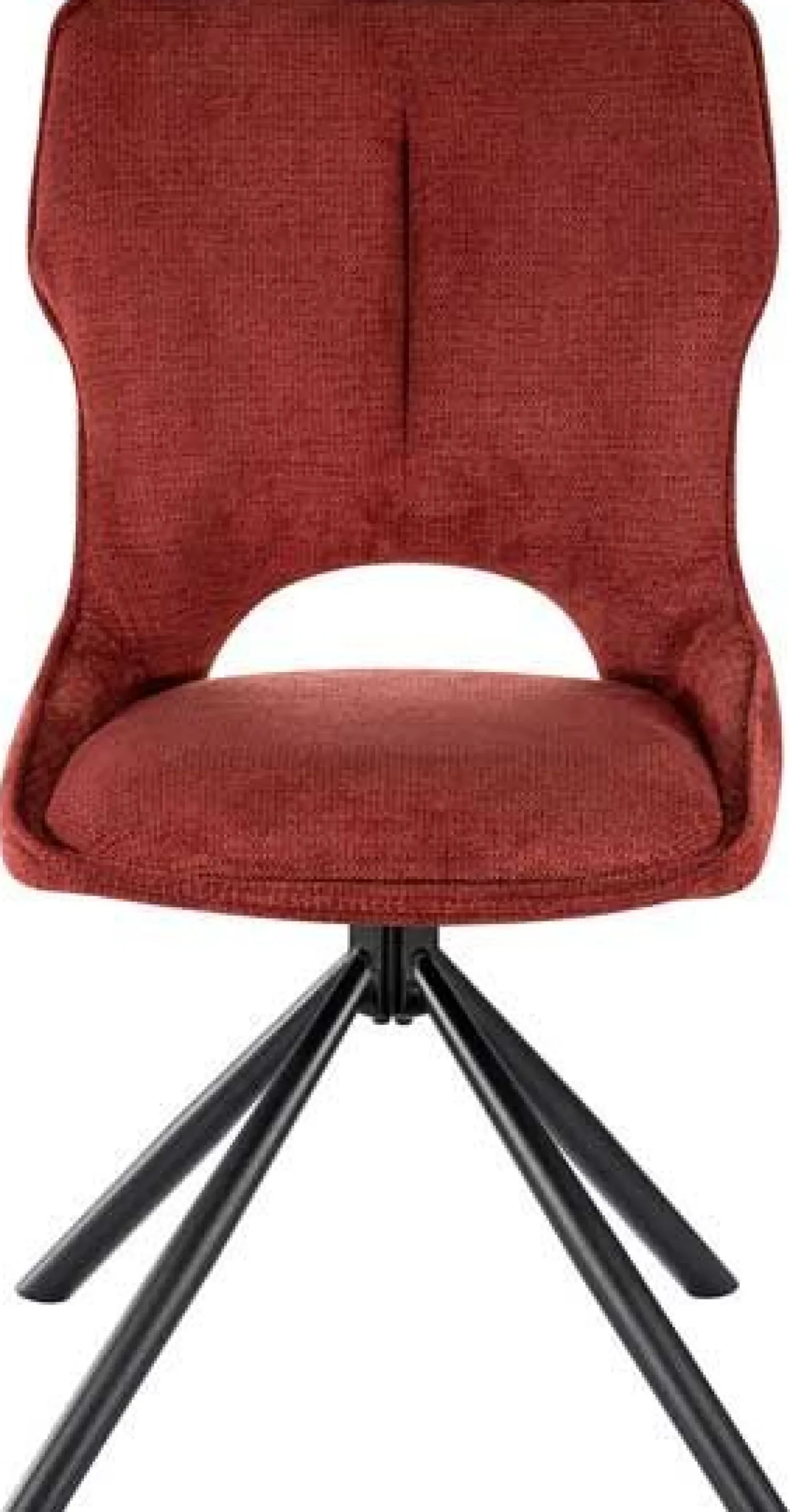 Esszimmerstuhl Morris - 48x59.5x90cm - drehbar - roter Stoff