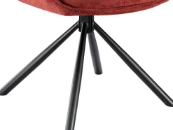 Esszimmerstuhl Morris - 48x59.5x90cm - drehbar - roter Stoff