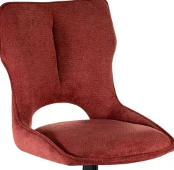 Esszimmerstuhl Morris - 48x59.5x90cm - drehbar - roter Stoff