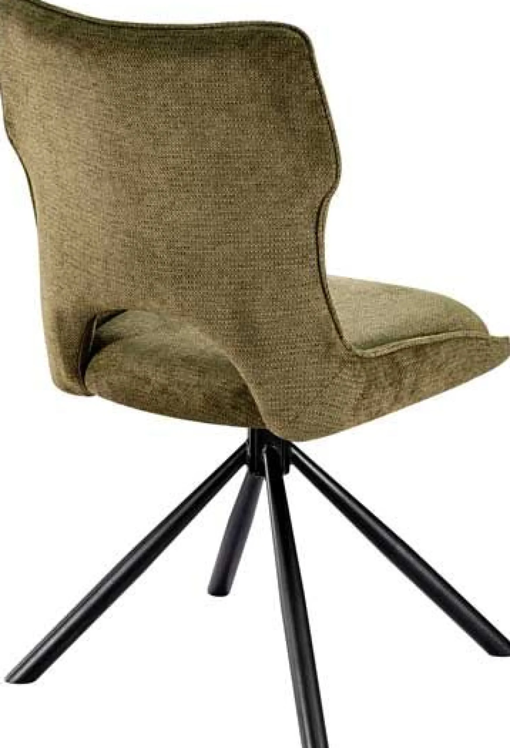 Esszimmerstuhl Morris - 48x59.5x90cm - drehbar - grüner Stoff