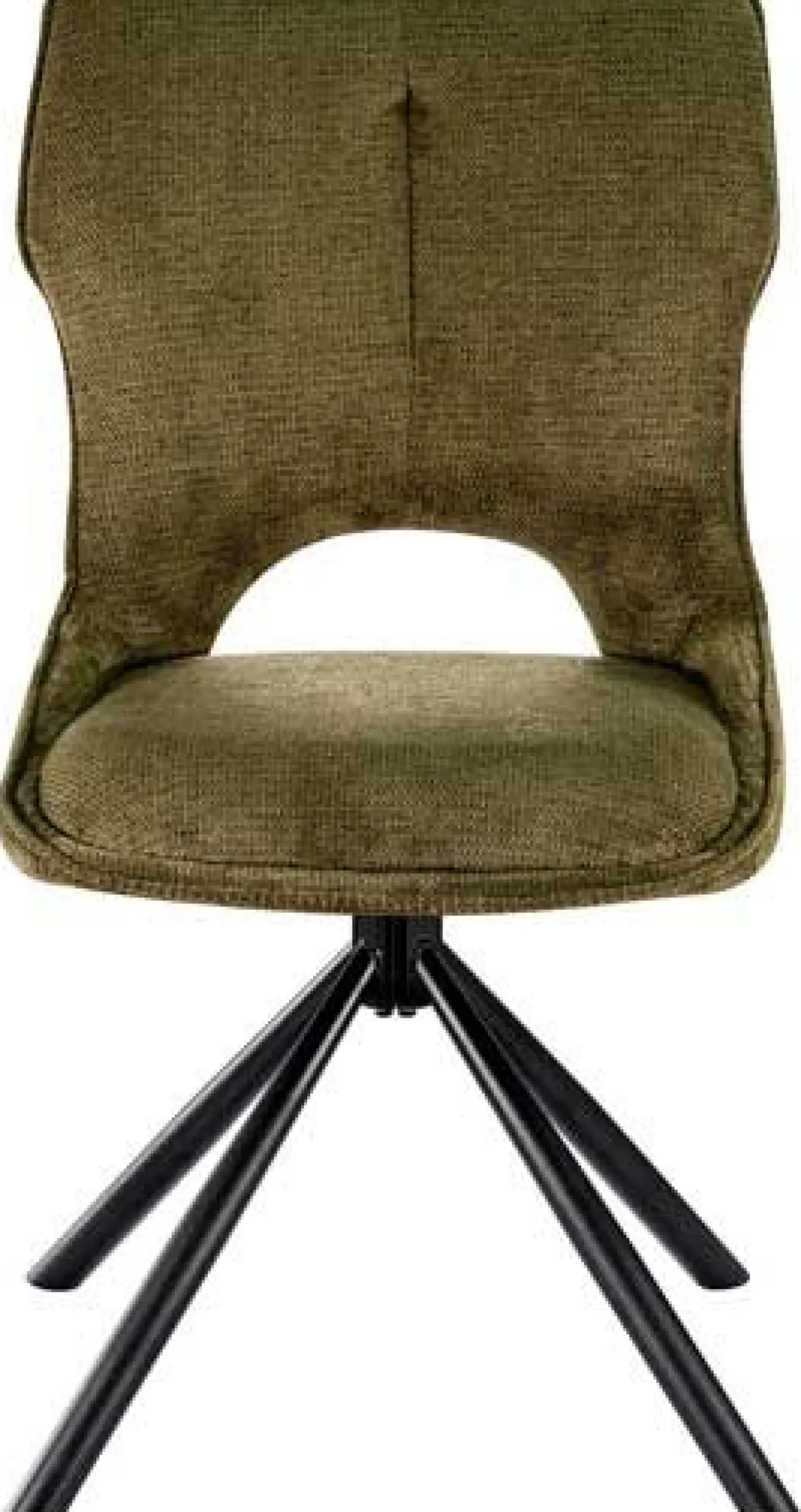 Esszimmerstuhl Morris - 48x59.5x90cm - drehbar - grüner Stoff