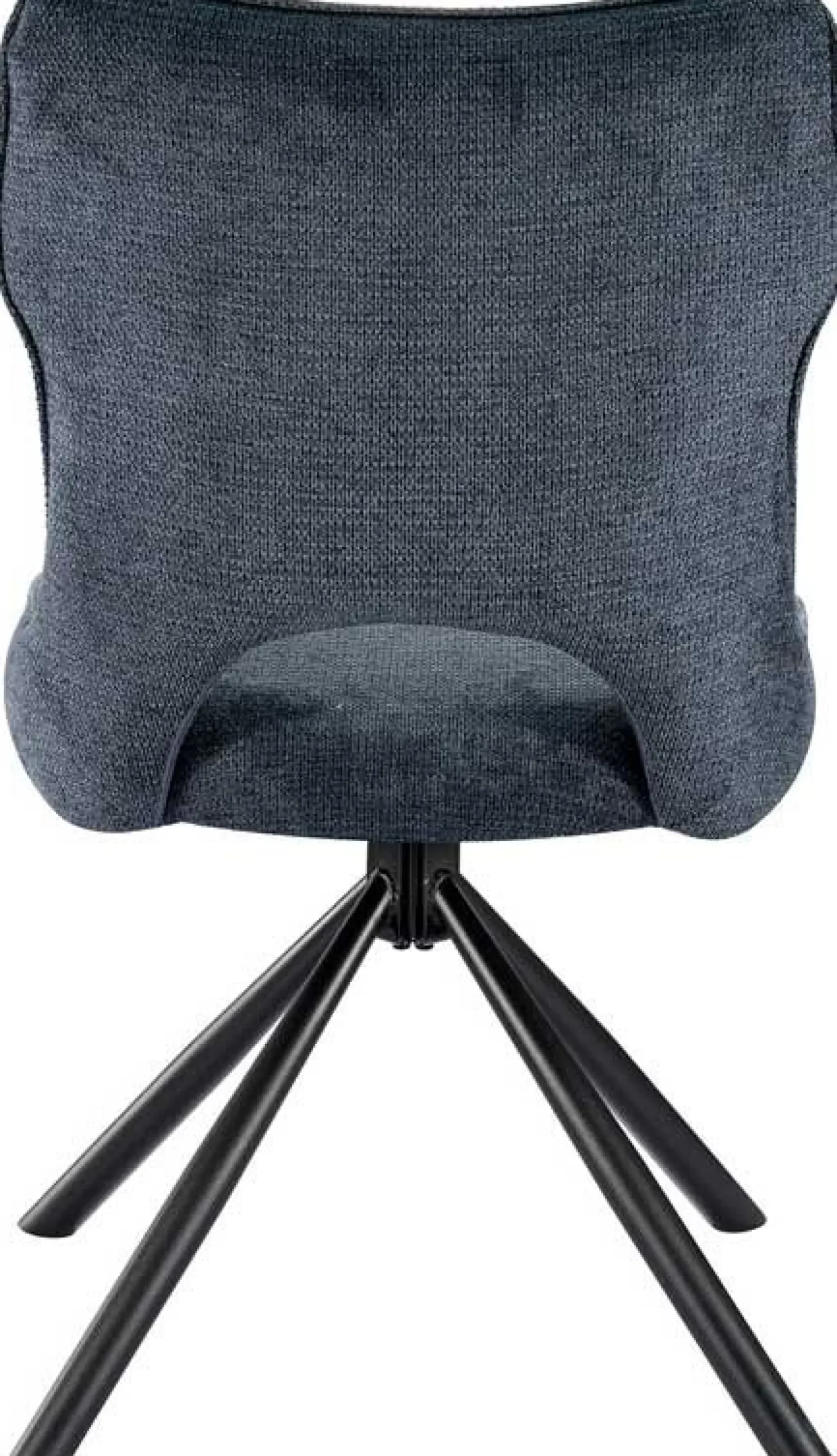 Esszimmerstuhl Morris - 48x59.5x90cm - drehbar - blauer Stoff
