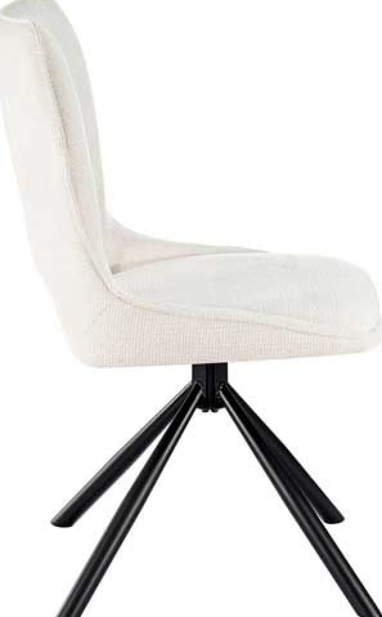 Esszimmerstuhl Morris - 48x59.5x90cm - drehbar - beige Stoff